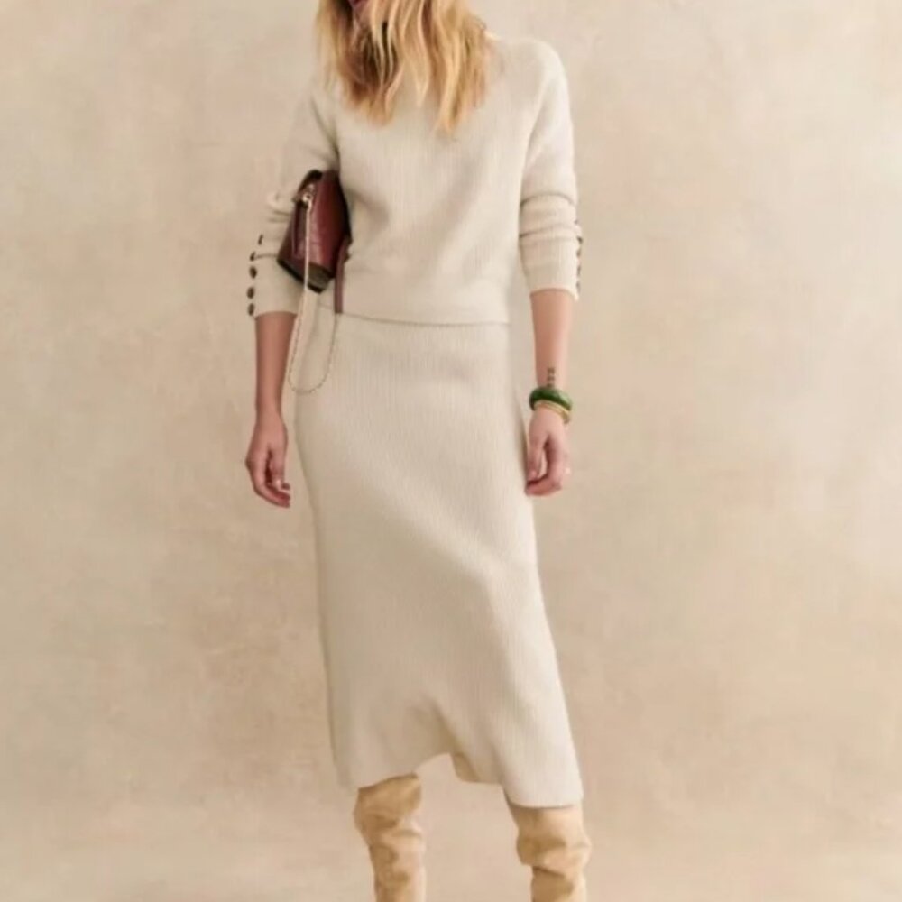 Sezane Naelle Skirt and Sami Jumper Set